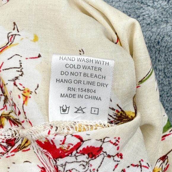 BLUSH Babydoll Wildflower‎ Floral High Low Mavi Dress Forest Fairy Etherial Sz L - Picture 11 of 11